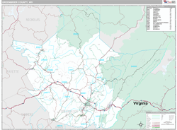 Greenbrier County, WV Wall Map
