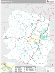 Harrison County, WV Wall Map