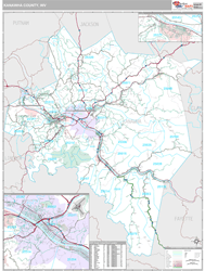 Kanawha County, WV Wall Map