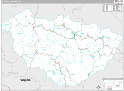 McDowell County, WV Wall Map