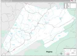 Monroe County, WV Wall Map