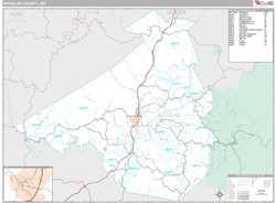 Nicholas County, WV Wall Map