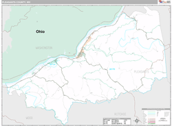 Pleasants County, WV Wall Map