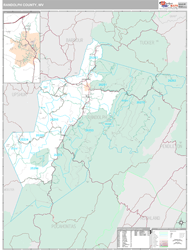 Randolph County, WV Wall Map