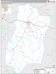 Upshur County, WV Wall Map