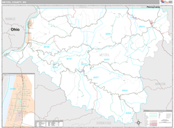 Wetzel County, WV Wall Map