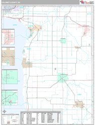 Calumet County, WI Wall Map