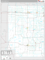 Clark County, WI Wall Map