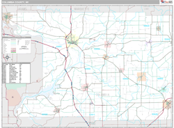 Columbia County, WI Wall Map