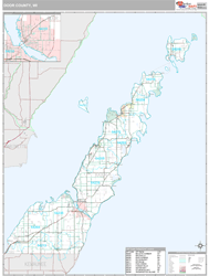 Door County, WI Wall Map