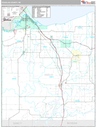 Douglas County, WI Wall Map