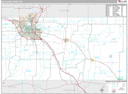 Eau Claire County, WI Wall Map