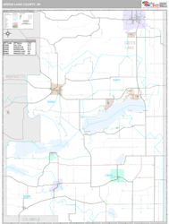 Green Lake County, WI Wall Map