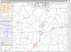 Iowa County, WI Wall Map