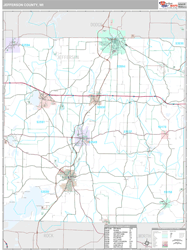 Jefferson County, WI Wall Map