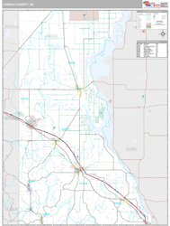 Juneau County, WI Wall Map