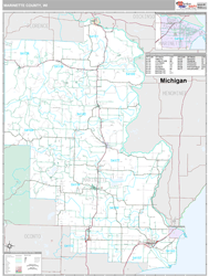 Marinette County, WI Wall Map