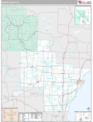 Oconto County, WI Wall Map