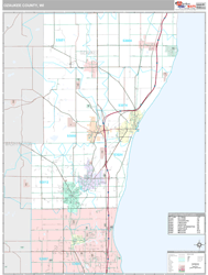 Ozaukee County, WI Wall Map