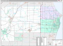 Racine County, WI Wall Map