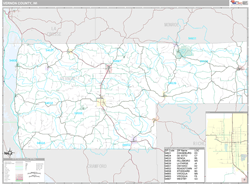 Vernon County, WI Wall Map