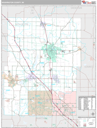 Washington County, WI Wall Map