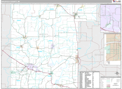 Waupaca County, WI Wall Map