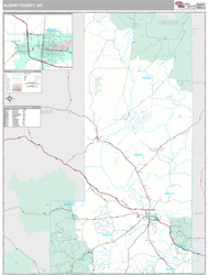 Albany County, WY Wall Map