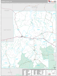 Carbon County, WY Wall Map