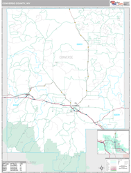 Converse County, WY Wall Map