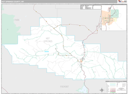 Hot Springs County, WY Wall Map