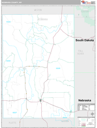 Niobrara County, WY Wall Map