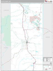 Platte County, WY Wall Map