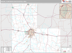 Abilene Metro Area Wall Map