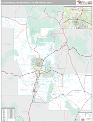 Albuquerque Metro Area Wall Map