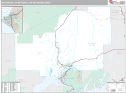 Anchorage Metro Area Wall Map