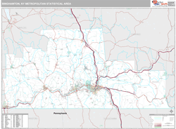 Binghamton Metro Area Wall Map