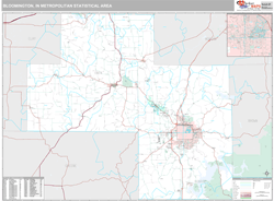 Bloomington Metro Area Wall Map