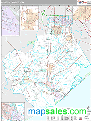 Brazoria Metro Area Wall Map