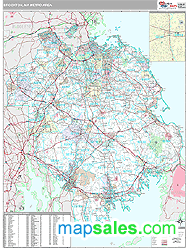 Brockton Metro Area Wall Map