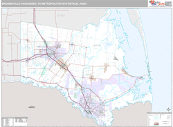 Brownsville-Harlingen Metro Area Wall Map