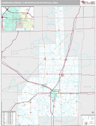 Champaign-Urbana Metro Area Wall Map