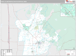 Chico Metro Area Wall Map