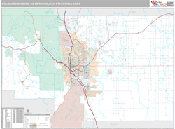 Colorado Springs Metro Area Wall Map