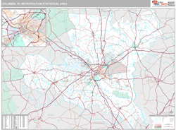 Columbia Metro Area Wall Map