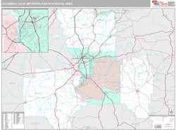 Columbus Metro Area Wall Map