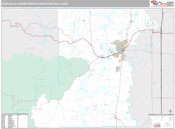 Corvalis Metro Area Wall Map