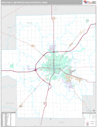 Decatur Metro Area Wall Map