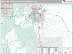 Denver Metro Area Wall Map