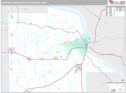 Dubuque Metro Area Wall Map